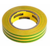 Изолента жёлто-зеленая, ПВХ 10м х15 мм (уп10/500 шт)