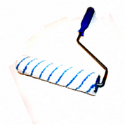 Валик"Для Водоразбавляемых",Микрофибра+ полиэстер с син. пол,ворс7мм,пл.600гр/м.кв.(синяя руч)240мм.