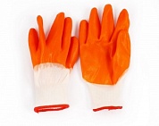 Перчатки нейлоновые с нитриловым покрытием (Китай) синий, оранжевый