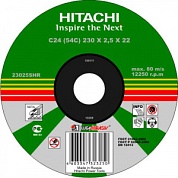 Круг отрезной Hitachi 115х2.5х22 А24 упак. 25 шт. 41 115 2.5 22.23 A 30 S BF 80